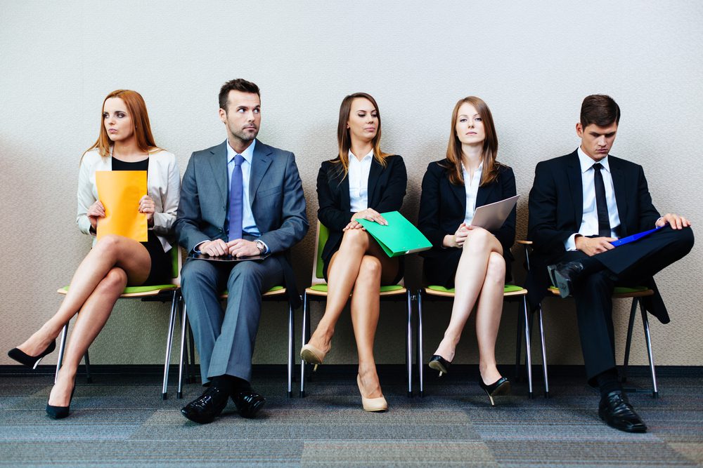 People waiting for job interviews, care