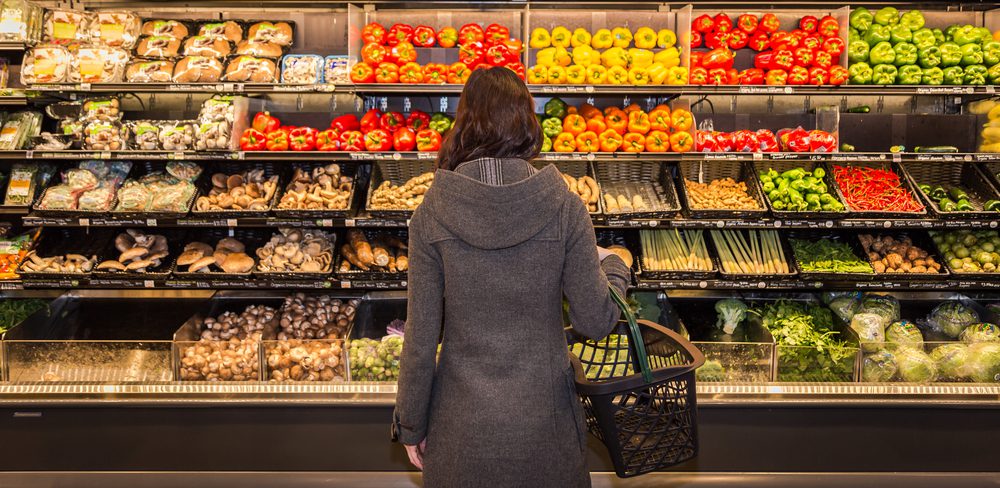 Woman in a grocery store