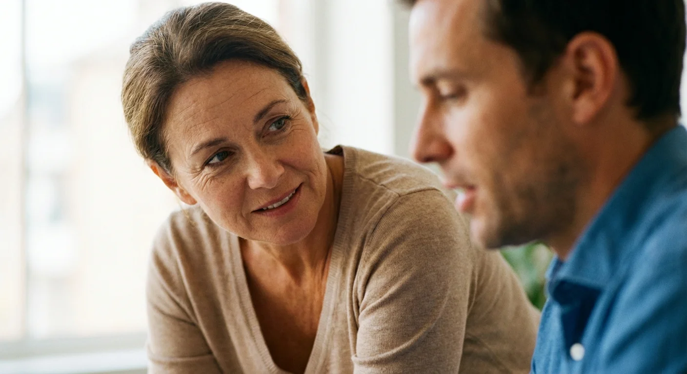 Close-up of a manager listening with deep focus and attention.