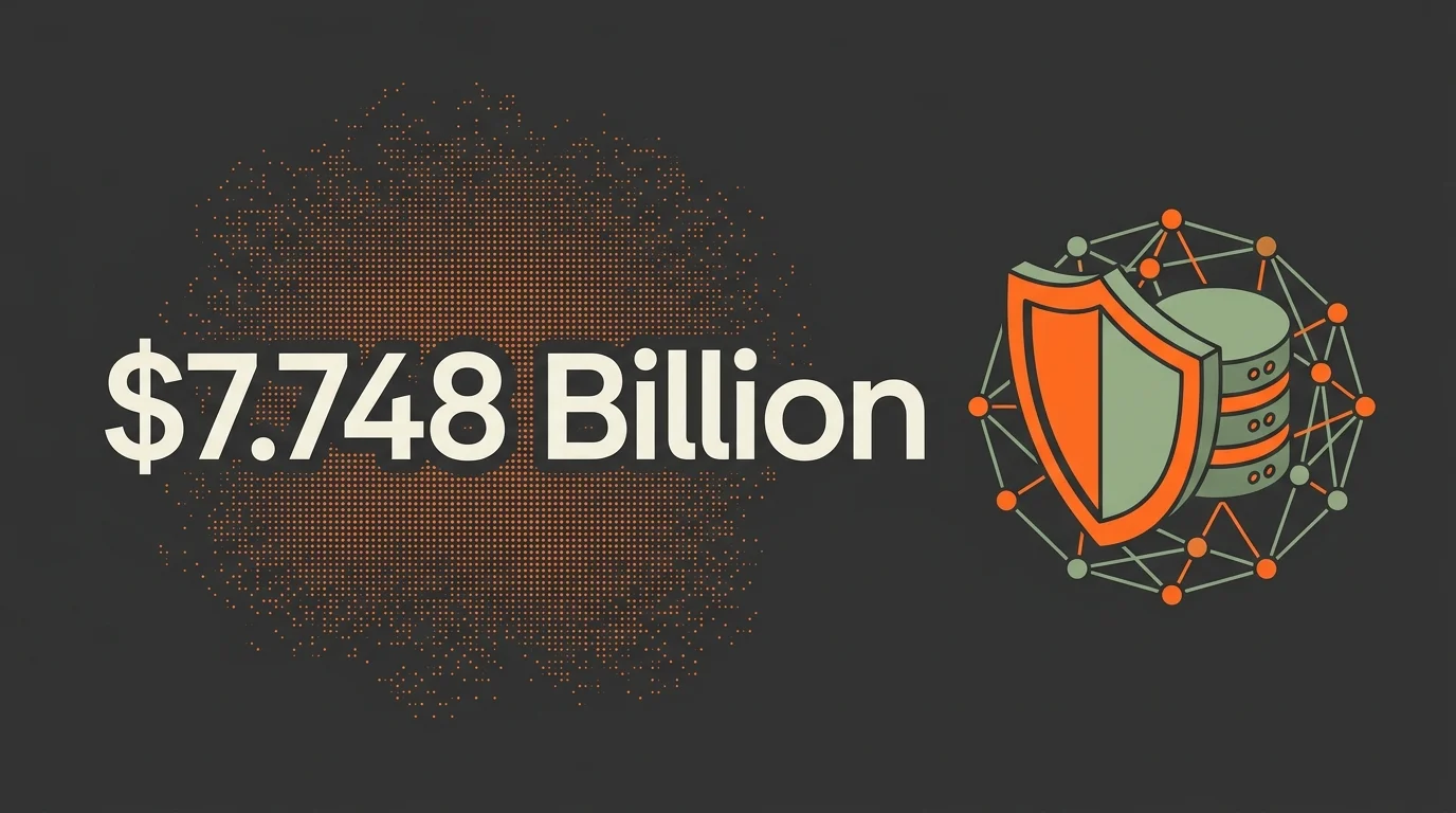 Editorial data visualization displaying $7.748 billion in financial losses and 201,266 senior fraud complaints from 2025.
